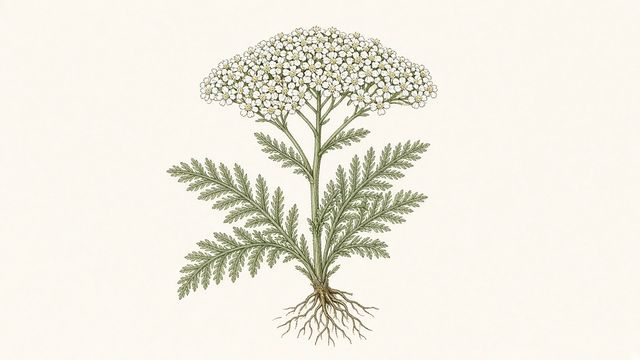 Botanical plate of Yarrow from the book